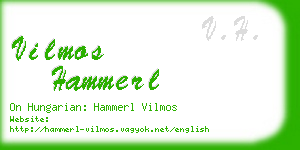vilmos hammerl business card